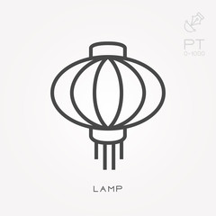 Line icon lamp