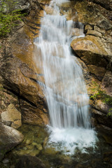 waterfall at flume gorge in new hampshire