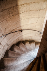 Spiral staircase of Notre Dame Cathedral Paris