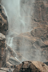 waterfall close up and water streaming