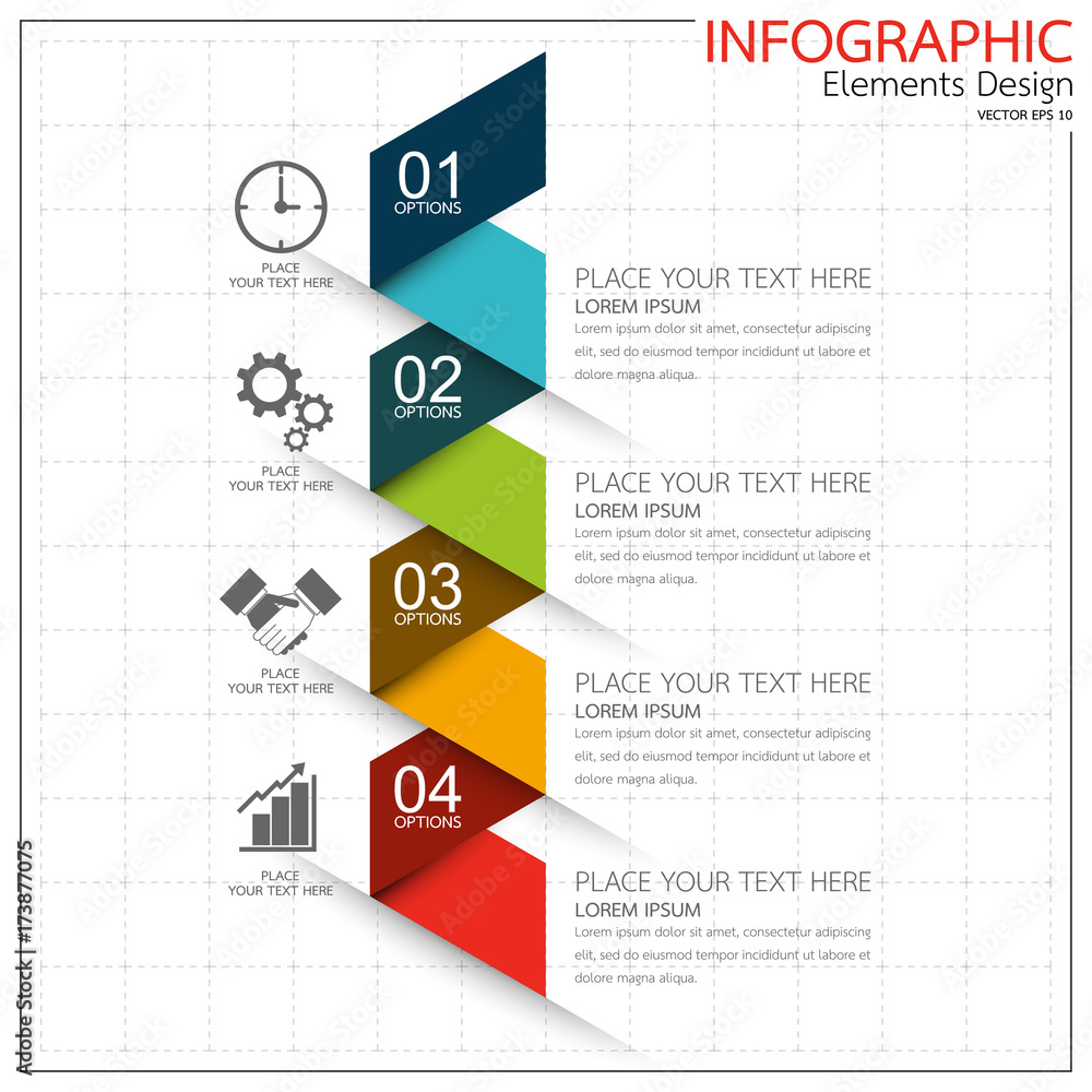 Poster infographic business timeline process chart template. vector modern banner used for presentation and