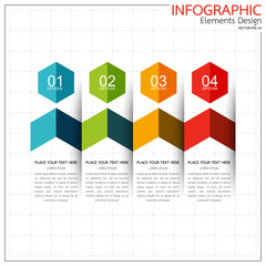 Infographic business timeline process chart template. Vector modern banner used for presentation and workflow layout diagram, web design. Abstract elements of graph options.