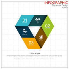 Infographic business timeline process chart template. Vector modern banner used for presentation and workflow layout diagram, web design. Abstract elements of graph options.