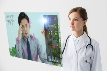 Remote medicine. Futuristic medical technology concept.Remote medicine. Futuristic medical...