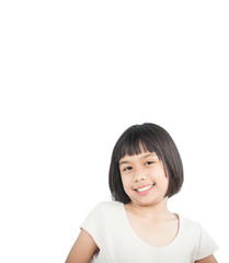 A litte asian girl smilling.