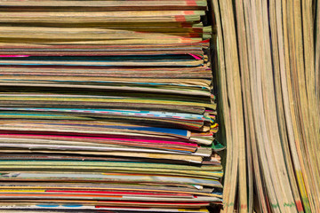 Stack of the old journals for background