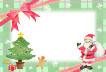 クリスマス　サンタクロース　メッセージカード