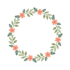 Wreath of wild flowers.