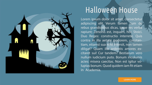 Halloween House Conceptual Banner