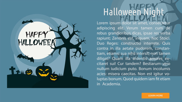 Halloween Night Conceptual Banner