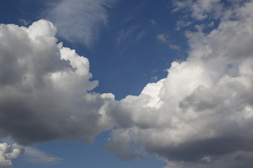 The kiss of two fluffy clouds