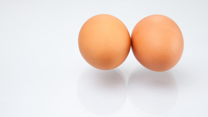Close up of an egg isolated