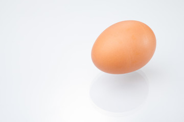 Close up of an egg isolated