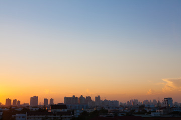 Fototapeta na wymiar Sunset at bangkok