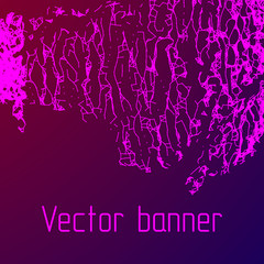 Connected dot and lines with noise background. Collapse structure technology design, dot clusters vector banner