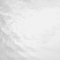 Abstract white and gray triangular polygon background