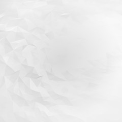 Abstract white and gray triangular polygon background
