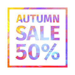 Autumn sale 50% banner
