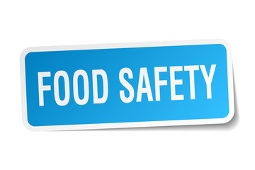 food safety square sticker on white