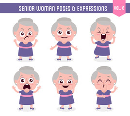 Senior woman poses and expressions (Vol. 6 / 8)