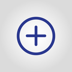 Obraz premium add or plus isolated vector flat icon