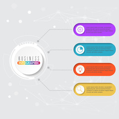 Timeline infographics design vector and marketing icons can be used for workflow layout, diagram, annual report, web design. Business concept with 4 options, steps or processes.