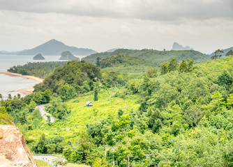 Fototapeta na wymiar Seascape scenic view in Thailand