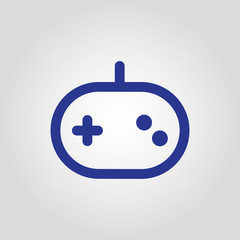 game sign or gamepad flat isolated vector icon