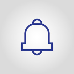 ring or bell flat isolated vector icon