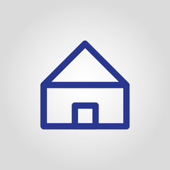 house flat isolated vector icon