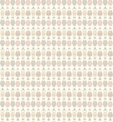 Ancient Chinese People Cartoon, Classic Dressing, Seamless Background 