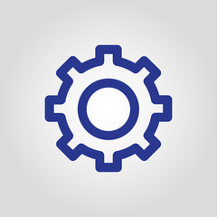 Isolated flat linear vector configuration or options button icon for web or app development