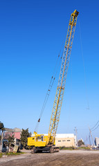 Fototapeta na wymiar Mobile lifting crane