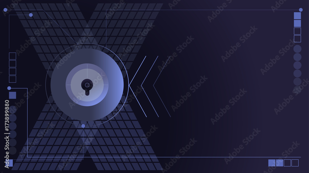 Poster digital abstract business security technology vector background
