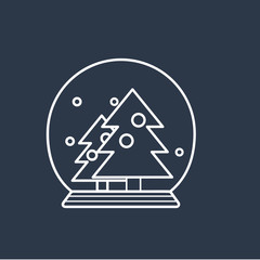 Vector of christmas snow ball icon