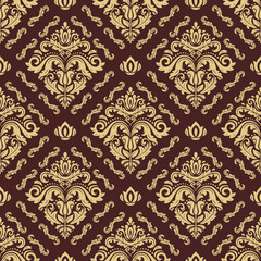 Seamless classic golden pattern. Traditional orient ornament. Classic vintage background