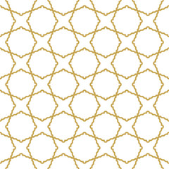 Seamless golden ornament in arabian style. Geometric abstract background. Pattern for wallpapers and backgrounds