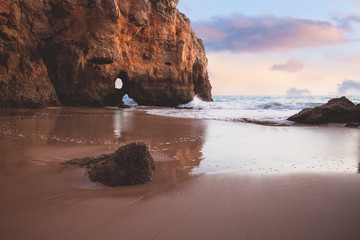 Beautiful rocky Atlantic ocean coastline