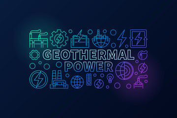 Geothermal Power creative illustration