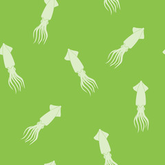 Seamless pattern with squids for your design