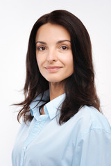 Portrait of a beautiful young dark-haired woman