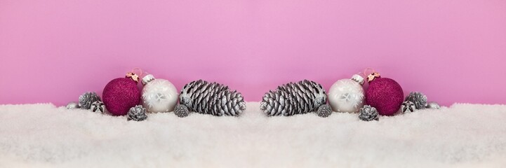 Lila Weihnachten Panorama Hintergrund