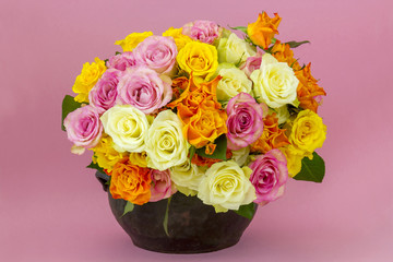 roses in a vase