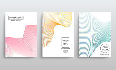 Set of cards with blend liqud colors. Futuristic abstract design. Usable for banners, covers, layout and posters. Vector