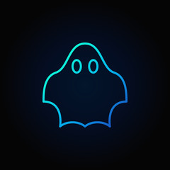 Ghost blue vector icon