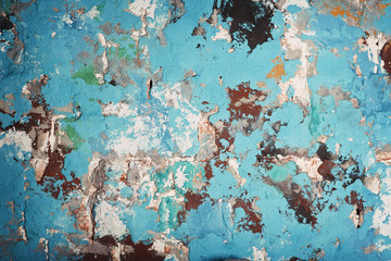 blue old rusty wall background texture