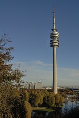 Naklejka premium München, Olympia Turm
