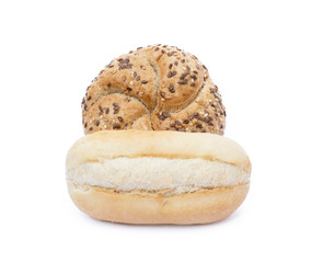 French bun isolated on a white background