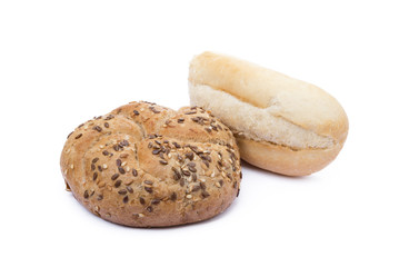 French bun isolated on a white background