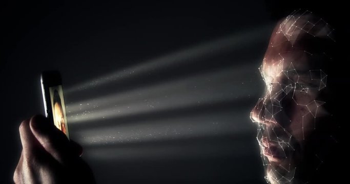 Unlocking latest smartphone with biometric facial identification